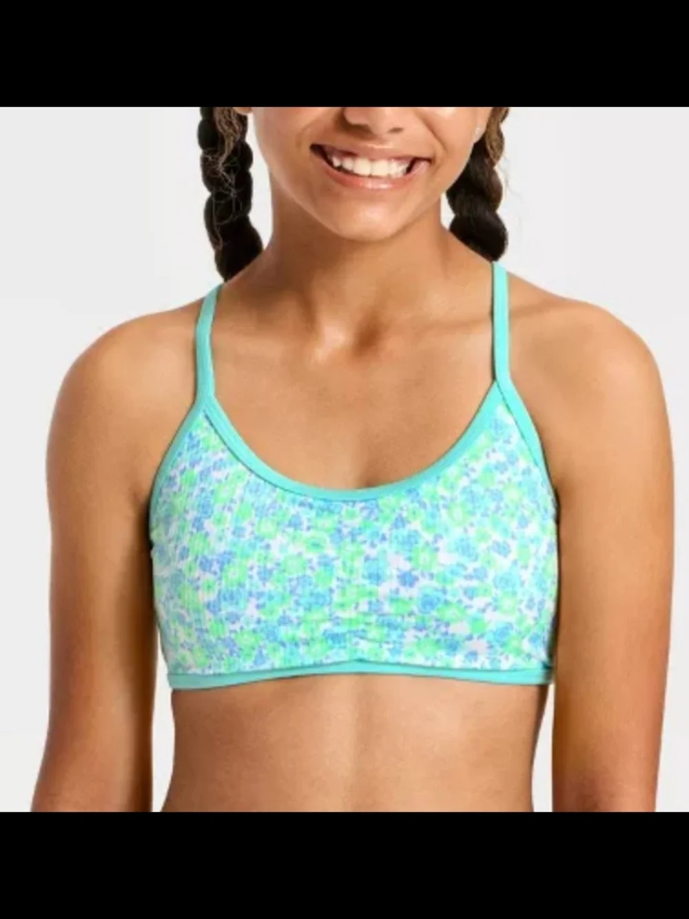 Girls' Vibrant Meadow Bikini Set - art class . Size XL(14)